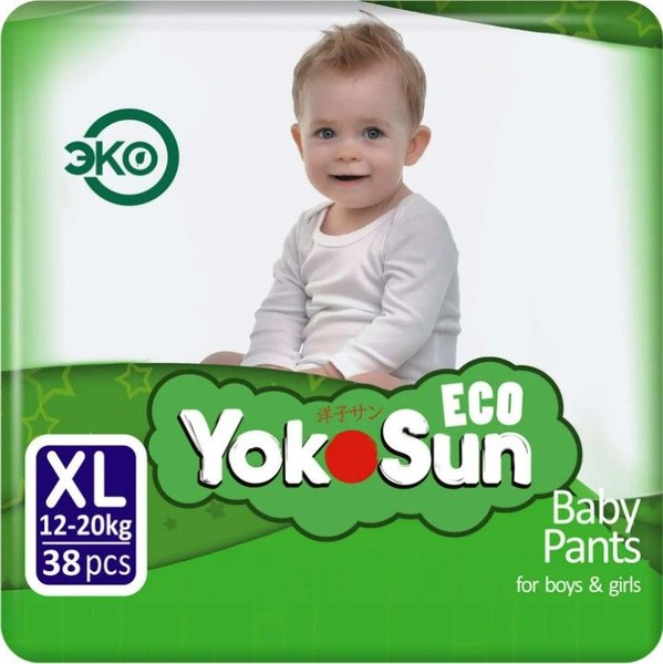 YOKOSUN ECO ПОДГУЗНИКИ-ТРУСИКИ XL (12-20 КГ) ПОДГУЗНИКИ ДЕТСКИЕ-ТРУСЫ MAXI №38