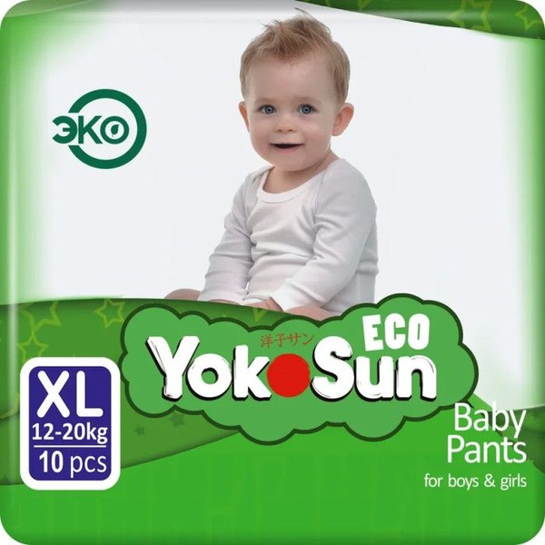 YOKOSUN ECO ПОДГУЗНИКИ-ТРУСИКИ XL (12-20 КГ) ПОДГУЗНИКИ ДЕТСКИЕ-ТРУСЫ №10