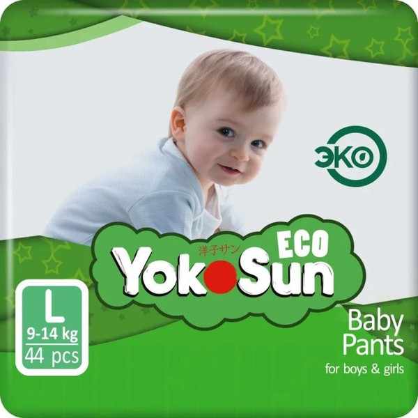 YOKOSUN ECO ПОДГУЗНИКИ-ТРУСИКИ L (9-14 КГ) ПОДГУЗНИКИ ДЕТСКИЕ-ТРУСЫ №44