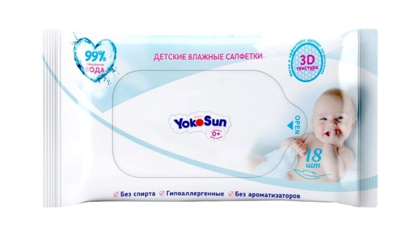YOKOSUN САЛФЕТКИ ВЛАЖНЫЕ ДЕТСКИЕ САЛФЕТКИ ВЛАЖНЫЕ ДЕТСКИЕ   №18