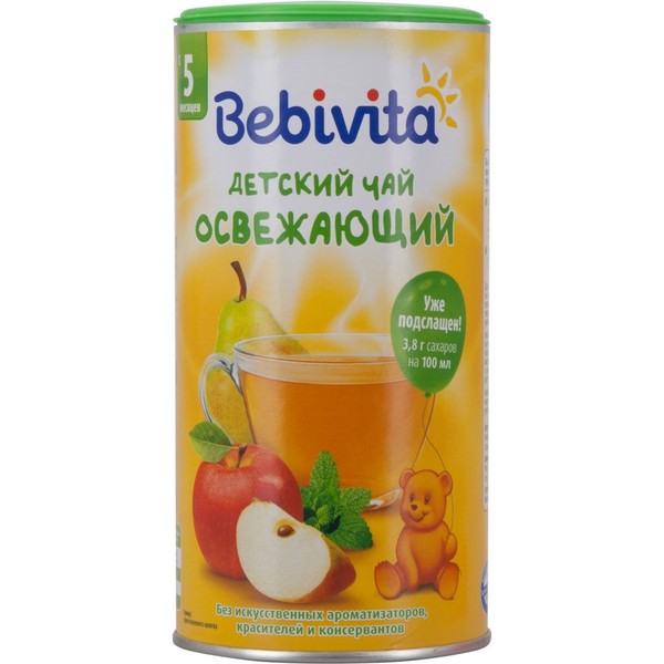 BEBIVITA ОСВЕЖАЮЩИЙ ГРАНУЛИРОВАННЫЙ ЧАЙ 200 Г №1