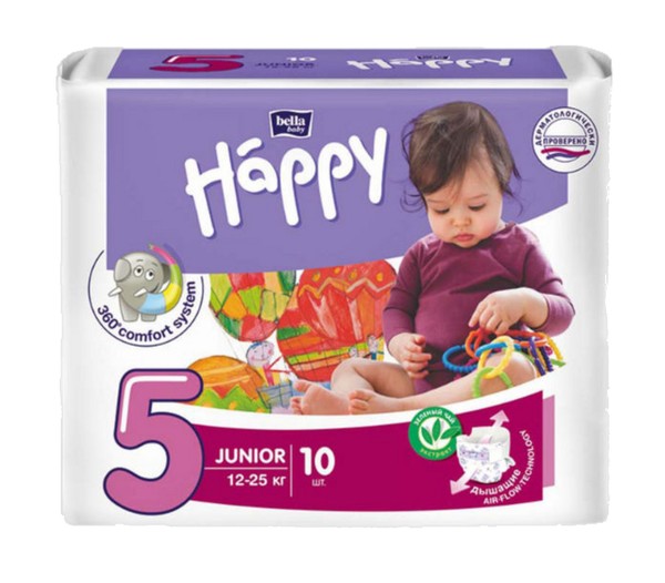 BELLA BABY HAPPY ПОДГУЗНИКИ 5 JUNIOR 12-25КГ ПОДГУЗНИКИ ДЕТСКИЕ №10
