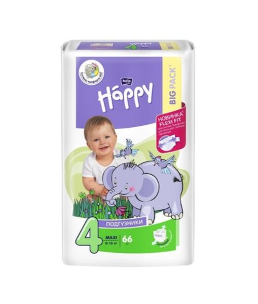 BELLA BABY HAPPY ПОДГУЗНИКИ 4 MAXI 8-18КГ ПОДГУЗНИКИ ДЕТСКИЕ №66