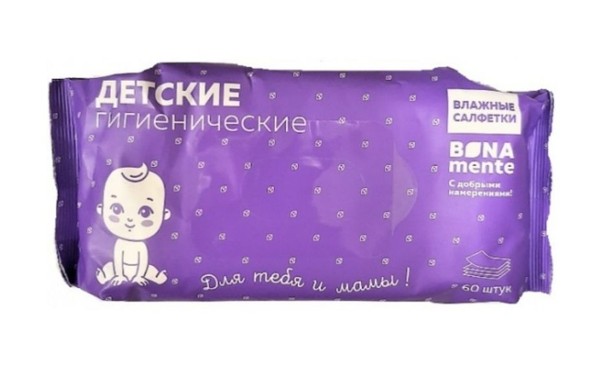 BONA MENTE САЛФЕТКИ ВЛАЖНЫЕ ДЕТСКИЕ САЛФЕТКИ ВЛАЖНЫЕ ДЕТСКИЕ    №60