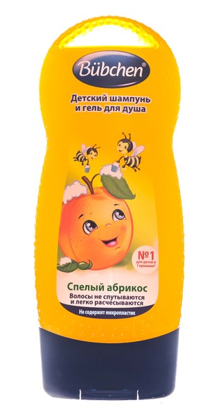 BUBCHEN ШАМПУНЬ И ГЕЛЬ Д/ДУША 2В1 СПЕЛЫЙ АБРИКОС ШАМПУНЬ ДЛЯ ВОЛОС И ТЕЛА ДЛЯ ДЕТЕЙ 230 МЛ №1