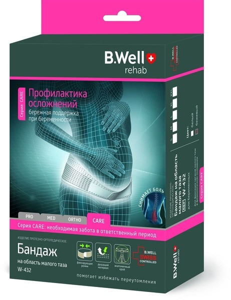 B.WELL БАНДАЖ НА ОБЛАСТЬ МАЛОГО ТАЗА W-432 БАНДАЖ ДОРОДОВОЙ XL №1