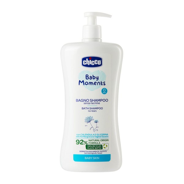 CHICCO BABY MOMENTS ПЕНА-ШАМПУНЬ ДЛЯ ВОЛОС И ТЕЛА ШАМПУНЬ 2 В 1 750 МЛ №1