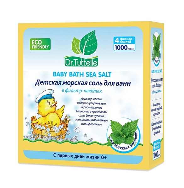 DR.TUTTELLE СОЛЬ Д/ВАНН ДЕТСКАЯ С КРАПИВОЙ СОЛЬ ДЛЯ ВАННЫ 1000 Г №1