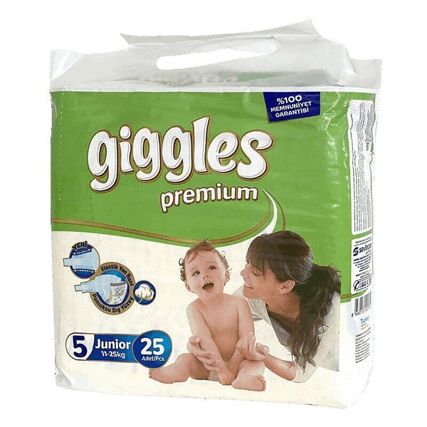 GIGGLES PREMIUM ПОДГУЗНИКИ ДЕТСКИЕ JUNIOR (Р5) 11-25КГ ПОДГУЗНИКИ ДЕТСКИЕ №25