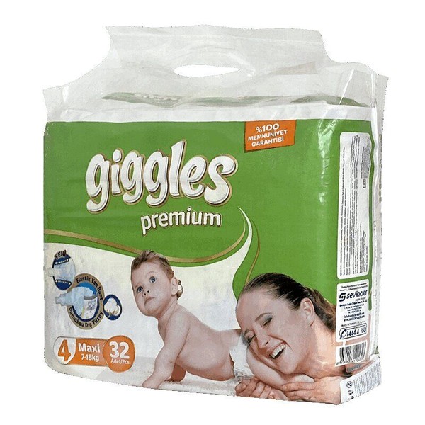 GIGGLES PREMIUM ПОДГУЗНИКИ ДЕТСКИЕ MAXI (Р4) 7-18КГ ПОДГУЗНИКИ ДЕТСКИЕ №32