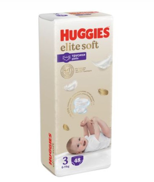 HUGGIES ELITE SOFT 3 ПОДГУЗНИКИ-ТРУСИКИ (6-11КГ) ПОДГУЗНИКИ ДЕТСКИЕ-ТРУСЫ №48