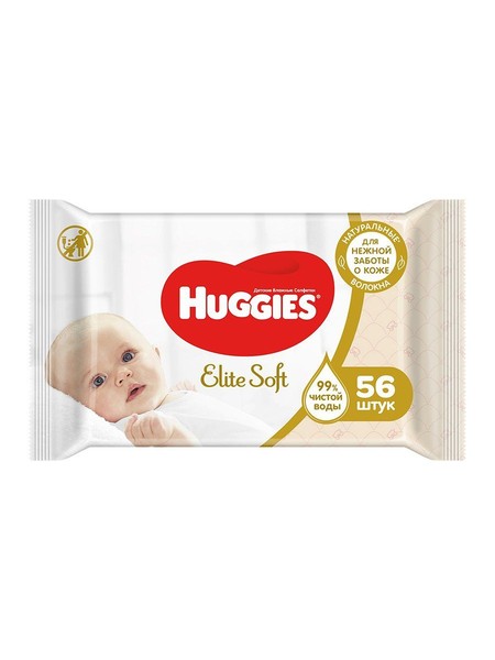 HUGGIES ELITE SOFT ВЛАЖНЫЕ САЛФЕТКИ ДЕТСКИЕ Б/ОТДУШЕК САЛФЕТКИ ВЛАЖНЫЕ ДЕТСКИЕ   №56