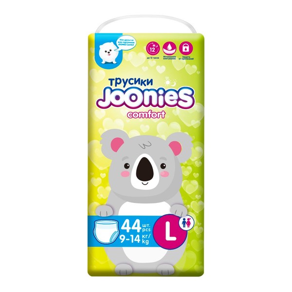 JOONIES COMFORT+ ПОДГУЗНИКИ-ТРУСИКИ L 9-14 КГ ПОДГУЗНИКИ ДЕТСКИЕ №44