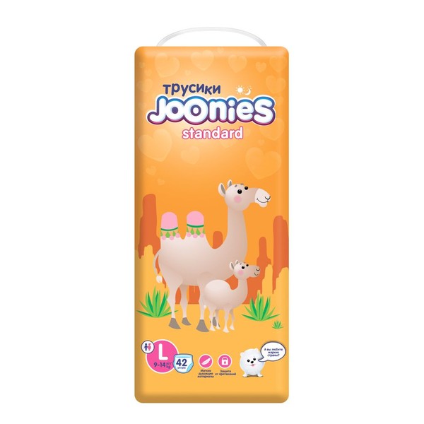 JOONIES STANDARD ПОДГУЗНИКИ-ТРУСИКИ L 9-14КГ ПОДГУЗНИКИ ДЕТСКИЕ-ТРУСЫ №42