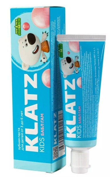 KLATZ KIDS ЗУБН ПАСТА ДЛЯ ДЕТЕЙ МИ-МИ-МИШКИ БАБЛ ГАМ ЗУБНАЯ ПАСТА ДЕТСКАЯ 40 МЛ №1