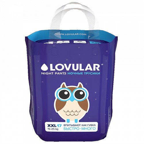 LOVULAR ПОДГУЗНИКИ-ТРУСИКИ ДЕТСКИЕ НОЧНЫЕ Р XXL (15-25 КГ) ПОДГУЗНИКИ ДЕТСКИЕ-ТРУСЫ №17