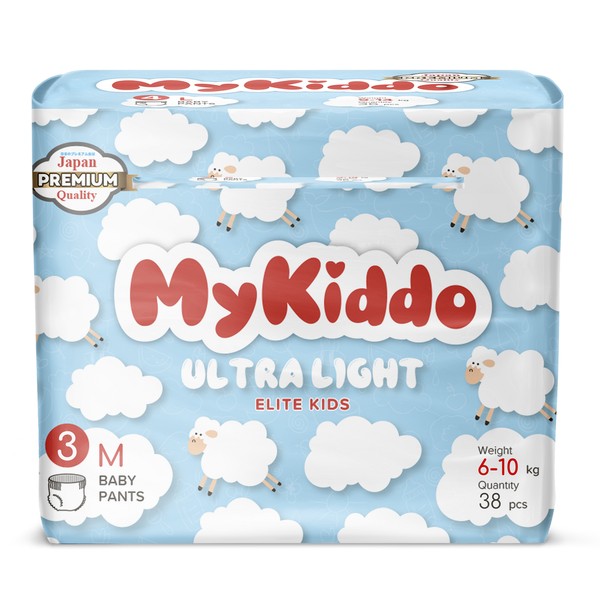MYKIDDO ELITE KIDS ПОДГУЗНИКИ-ТРУСИКИ ДЛЯ ДЕТЕЙ УЛЬТРАТОНКИЕ Р. 3 /M (6-10 КГ) ПОДГУЗНИКИ ДЕТСКИЕ-ТРУСЫ №38