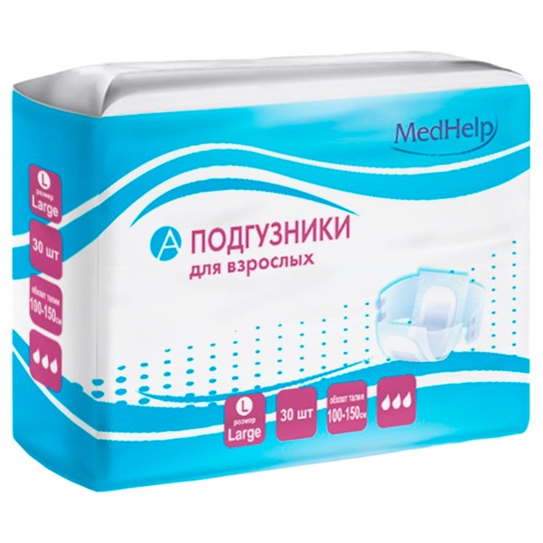 MEDHELP ПОДГУЗНИКИ Д/ВЗРОСЛЫХ ПОДГУЗНИКИ УРОЛОГИЧЕСКИЕ L   №30