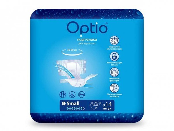 OPTIO ПОДГУЗНИКИ ДЛЯ ВЗРОСЛЫХ Р S ПОДГУЗНИКИ УРОЛОГИЧЕСКИЕ    №14