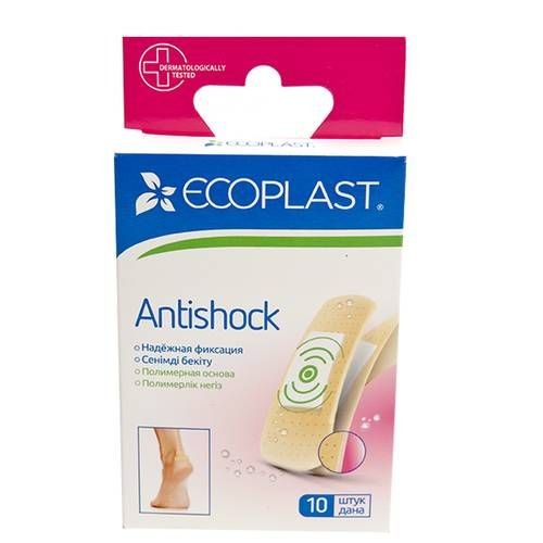 ECOPLAST ANTISHOCK НАБОР ПЛАСТЫРЕЙ С ПОЛИМЕРНОЙ ПЕНОЙ ПЛАСТЫРЬ   №10