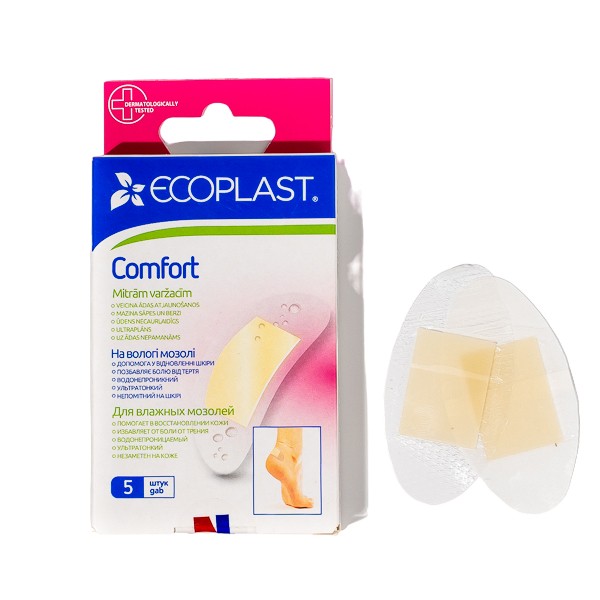 ECOPLAST COMFORT ПЛАСТЫРЬ ПРОТИВОМОЗОЛЬНЫЙ Д/ВЛАЖНЫХ МОЗОЛЕЙ ПЛАСТЫРЬ 70 ММХ38 ММ   №5