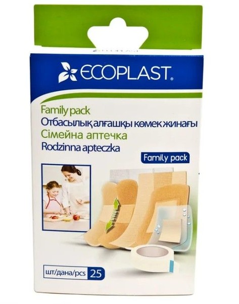 ECOPLAST FAMILY PACK НАБОР ПЛАСТЫРЕЙ МЕДИЦИНСКИХ ПЛАСТЫРЬ    №25
