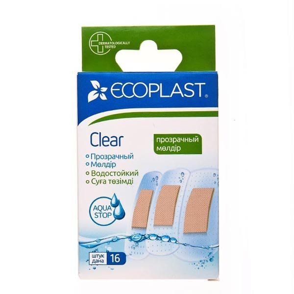 ECOPLAST CLEAR НАБОР ПЛАСТЫРЕЙ ПОЛИМЕРНЫХ  ПЛАСТЫРЬ   №16