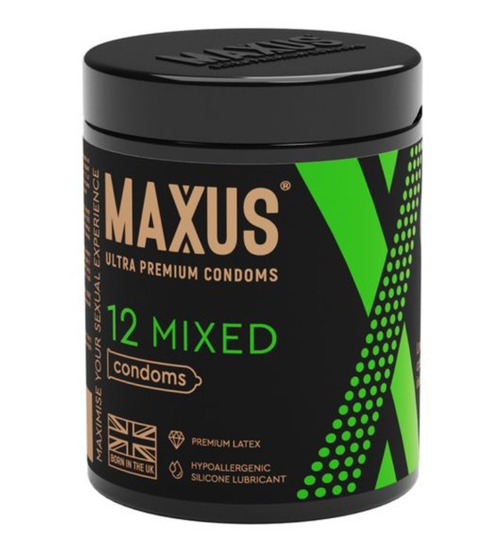 MAXUS ПРЕЗЕРВАТИВЫ MIXED МИКС ПРЕЗЕРВАТИВ    №12