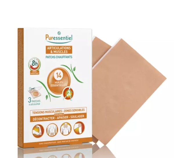 PURESSENTIEL ПАТЧИ РАЗОГРЕВАЮЩИЕ 14 ЭФИРНЫХ МАСЕЛ КОСМЕТИЧЕСКИЙ ПЛАСТЫРЬ    №3