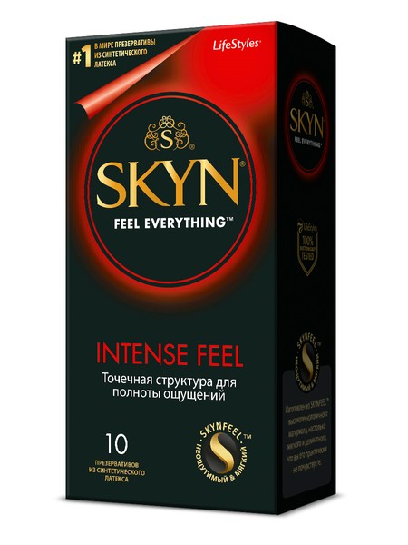 SKYN INTENSE FEEL ПРЕЗЕРВАТИВЫ С ТОЧКАМИ ПРЕЗЕРВАТИВ    №10