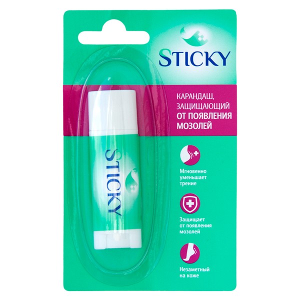 STICKY КАРАНДАШ ОТ МОЗОЛЕЙ ЗАЩИТНЫЙ КОСМЕТИЧЕСКИЙ КАРАНДАШ  4,5 Г №1
