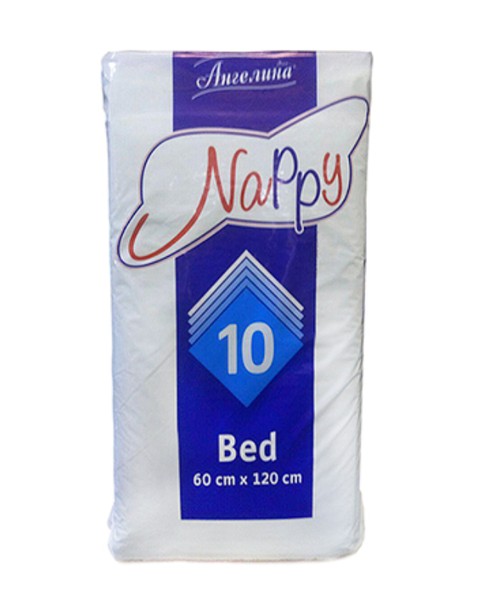 АНГЕЛИНА NAPPY ПРОСТЫНИ 60Х120 ПЕЛЕНКИ ВПИТЫВАЮЩИЕ ВЗРОСЛЫЕ   №10