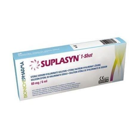 СУПЛАЗИН 1-ШОТ (SUPLASYN 1-SHOT) ПРОТЕЗ СИНОВИАЛЬНОЙ ЖИДКОСТИ ПРОТЕЗ СИНОВИАЛЬНОЙ ЖИДКОСТИ 60 МГ/6 МЛ 6 МЛ №1