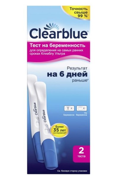 CLEARBLUE ULTRA ТЕСТ НА БЕРЕМЕННОСТЬ ТЕСТ НА БЕРЕМЕННОСТЬ №2
