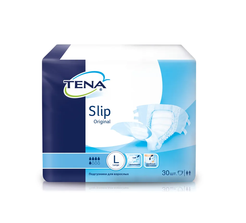 TENA ORIGINAL SLIP 5 DROPS LARGE ПОДГУЗНИКИ (4) ПОДГУЗНИКИ УРОЛОГИЧЕСКИЕ   №30