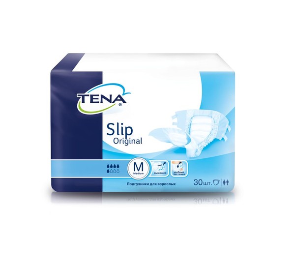 TENA ORIGINAL SLIP 5 DROPS MEDIUM ПОДГУЗНИКИ (4) ПОДГУЗНИКИ УРОЛОГИЧЕСКИЕ   №30