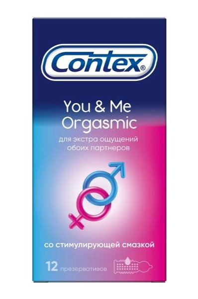 CONTEX ПРЕЗЕРВАТИВЫ YOU&ME ORGASMIC ПРЕЗЕРВАТИВ   №12