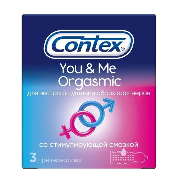 CONTEX ПРЕЗЕРВАТИВЫ YOU&ME ORGASMIC ПРЕЗЕРВАТИВ   №3