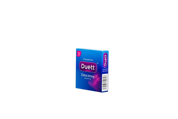 DUETT ПРЕЗЕРВАТИВЫ EXTRA STRONG ОСОБО ПРОЧНЫЕ ПРЕЗЕРВАТИВ    №3