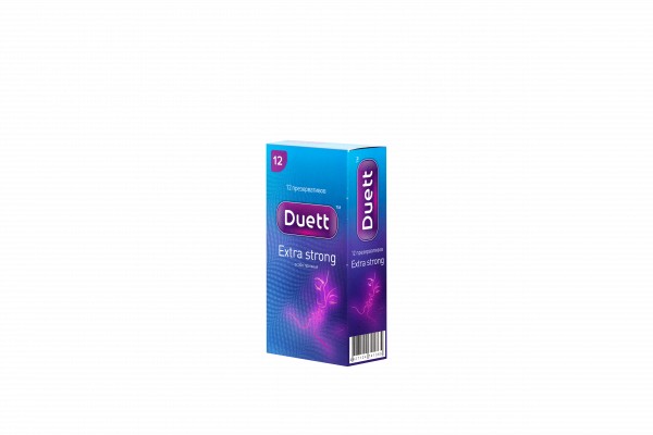 DUETT ПРЕЗЕРВАТИВЫ EXTRA STRONG ОСОБО ПРОЧНЫЕ ПРЕЗЕРВАТИВ    №12