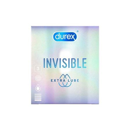 DUREX ПРЕЗЕРВАТИВЫ INVISIBLE EXTRA LUBE ИЗ НАТУРАЛЬНОГО ЛАТЕКСА ПРЕЗЕРВАТИВ    №3