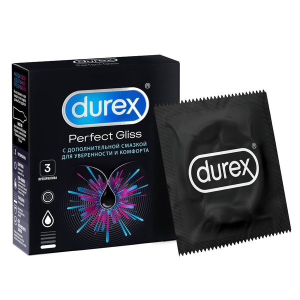 DUREX ПРЕЗЕРВАТИВЫ PERFECT GLISS ПРЕЗЕРВАТИВ    №3