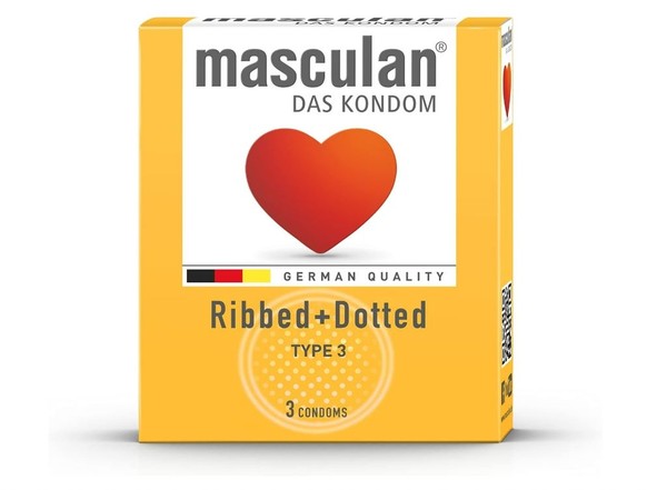 MASCULAN ПРЕЗЕРВАТИВЫ RIBBED+DOTTED ПРЕЗЕРВАТИВ №3