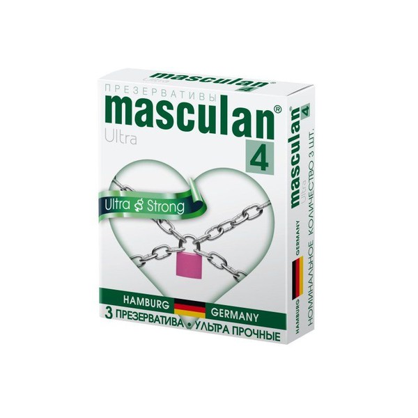 MASCULAN 4 ПРЕЗЕРВАТИВЫ ULTRA УЛЬТРАПРОЧНЫЕ ПРЕЗЕРВАТИВ №3