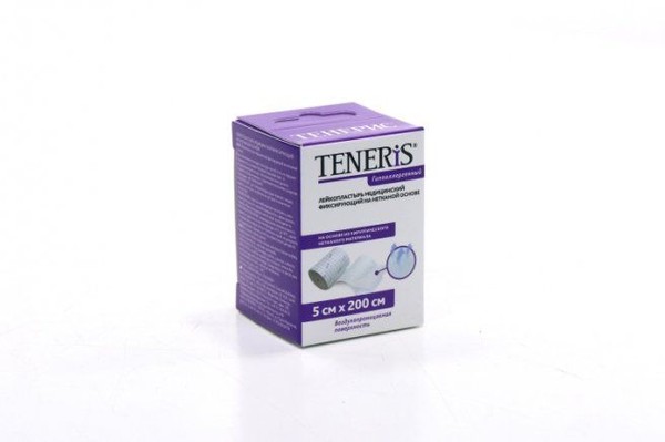 TENERIS ЛЕЙКОПЛАСТЫРЬ-БИНТ T-ADHESIVE ФИКСИРУЮЩИЙ НЕТКАНЫЙ ПЛАСТЫРЬ НА НЕТКАНОЙ ОСНОВЕ 5 СМХ2 М   №1
