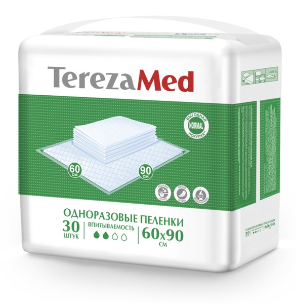 TEREZAMED ВПИТЫВАЮЩИЕ ПЕЛЕНКИ NORMAL 60 Х 90 СМ ПЕЛЕНКИ ВПИТЫВАЮЩИЕ ВЗРОСЛЫЕ №30