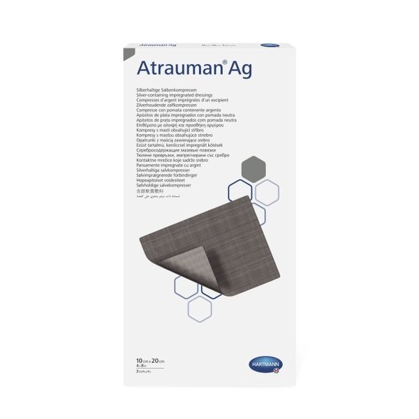 ATRAUMAN AG ПОВЯЗКА МАЗЕВАЯ СЕРЕБРОСОДЕРЖАЩАЯ 10 СМ X 20 СМ ПОВЯЗКИ   №3