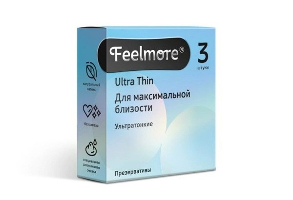 FEELMORE ПРЕЗЕРВАТИВЫ ULTRA THIN/УЛЬТРАТОНКИЕ ПРЕЗЕРВАТИВ    №3