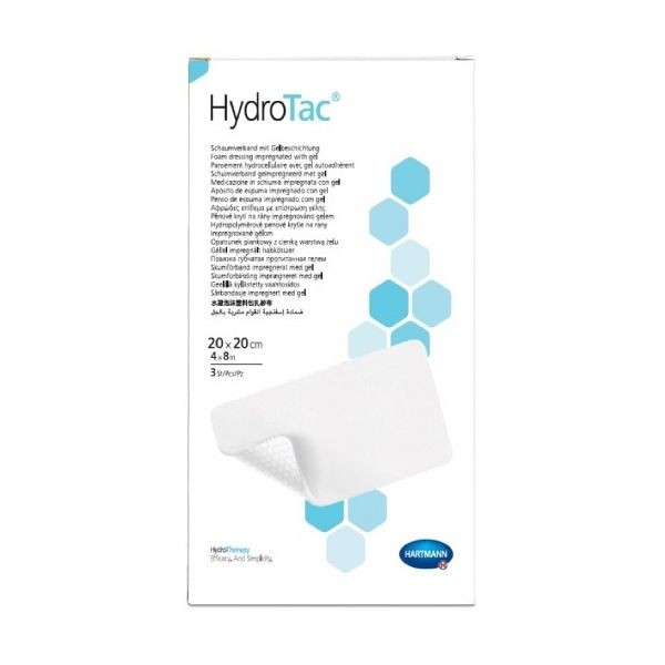 HYDROTAC ПОВЯЗКА ГУБЧАТАЯ ГИДРОФИЛЬНАЯ 20 Х 20 СМ ПОВЯЗКИ   №3