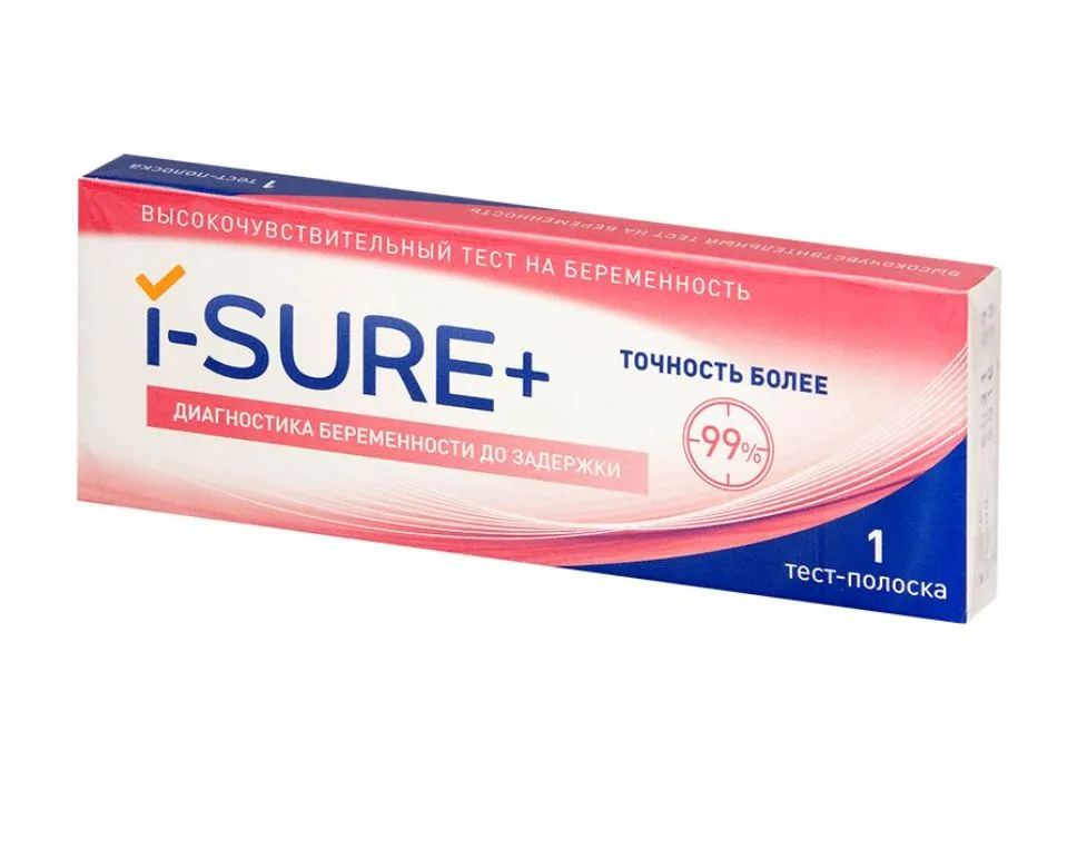 I-SURE PLUS ТЕСТ НА БЕРЕМЕННОСТЬ ТЕСТ НА БЕРЕМЕННОСТЬ    №1
